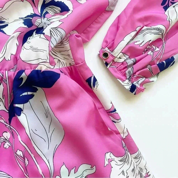 Yumi Kim One Shoulder Pink Floral Mini Dress NWT M - Picture 8 of 11